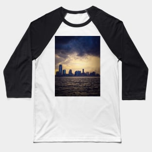 Skyline, Battery Park, Manhattan, New York City Baseball T-Shirt